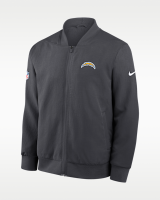 Los Angeles Chargers Sideline Men's Nike NFL Full-Zip Bomber